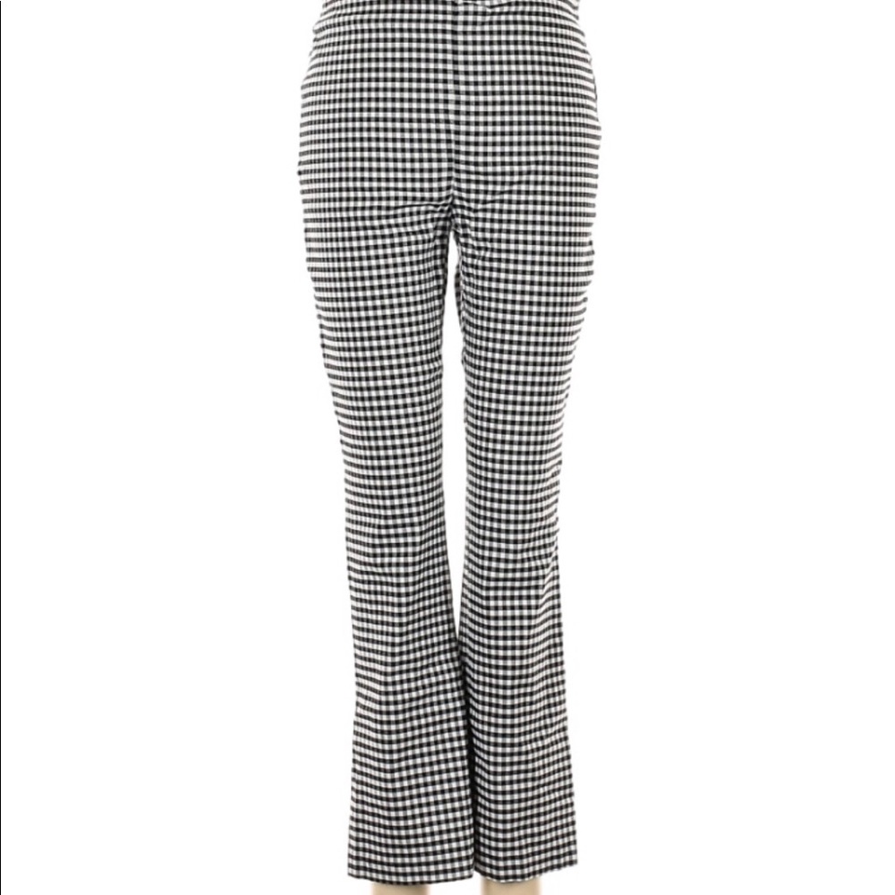 Fun worn once pull on blk/wht check pants